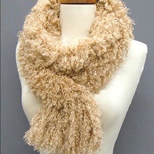 2 PACK - Vanilla Beige Tan Poodle Scarf